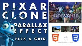 PIXAR Clone HTML CSS and JavaScript Web Development Tutorial | Responsive Parallax Website