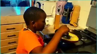 6-Year-Old Cooks Scrabbled Eggs @lifeasrudi