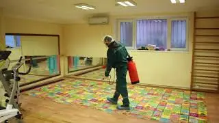 Dezinfeksiya tədbirindən kadrlar