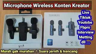 Mikrofon Lavalier 3 IN 1 Mic Wireless Clip On 2 Microphone Wireless 