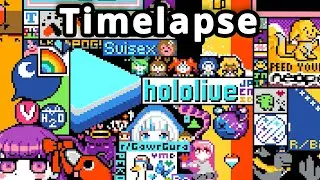 Timelapse of Hololive r/Place - Part 1