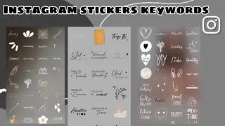 INSTAGRAM STICKERS KEYWORDS! ✨Stickers for Instagram |stickers codes
