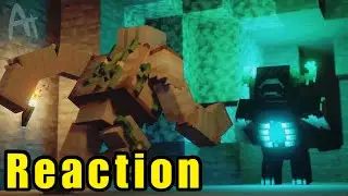 Reacting to Warden VS Iron Golem | COBE STUDIO [Minecraft Animation]