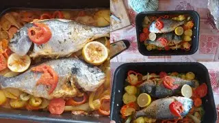سمك البوراطا في الفرن😋😍