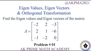 Finding Eigen Values and Eigen Vectors of a matrix #eigenvaluesandeigenvectors #jntua #matrices