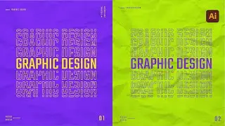 Cómo hacer STACKED TEXT effect - ADOBE ILLUSTRATOR - TUTORIAL