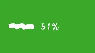 Percentage bar animation green screen