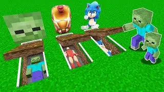 ZOMBİ, DEMİR ADAM VE BEBEK SONİC MEZARINA GİRDİK 😱 - Minecraft