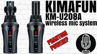 KIMAFUN - KM-U208A - UHF Wireless XLR To XLR Microphone System - Test / Review - 48V Phantom Power!