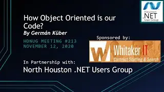 November 2020 GHADNUG: How Object Oriented is our Code?