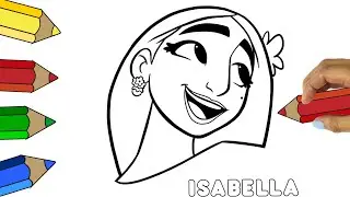 How to draw ISABELLA from ENCANTO the Disney Movie |Como dibujar a ISABELLA de ENCANTO de Disney 🌈