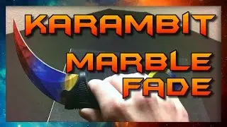 CS:GO Karambit FIRE+ICE UNBOXING [Real Life Marble- Fade Knife w/ Display Stand]