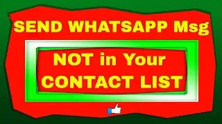 WhatsApp send message WITHOUT ADDING CONTACT