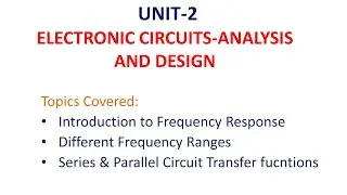 Introduction to Frequency Response | Frequency Response Explained | ECA | ECAD | Unit-2-1