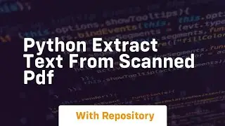 python extract text from scanned pdf
