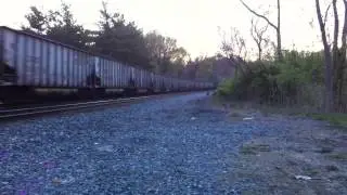 Southbound CSX Coal Train at Linden Ln. Railroad Crossing in Forest Glen, Silver Spring, MD