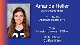 2016 Outside Hitter - Amanda Heller - Volleyball Recruiting Video