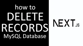 HOW TO DELETE RECORDS FROM MYSQL DATABASE USING NEXT JS API PHP