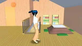 review rumah baru di loteng sakuar school simulator cantik loh,dan ad tutor warnain tas nya sakura