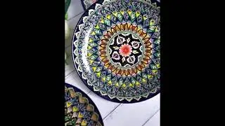 Ляганы 32 см. Риштанская керамика. Ручная работа