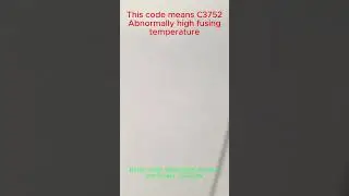 KONICA MINOLTA BIZHUB 195 ERROR CODE C3752 