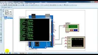 Arduino with GPS module Proteus simulation