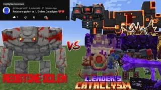 (Minecraft D Addon) Redstone Golem Vs L Ender's Cataclysm