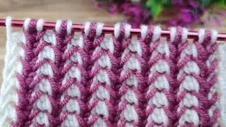 Tunus işi iki şiş örgüsünden çevirdiğim yelek, hırka,patik yapabileceğiniz çok kolay model