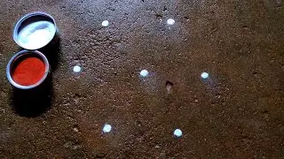 Diwali special new flowers kolam|3*3dots diwali 2022 kolam|bigginers rangoli|traditional rangoli