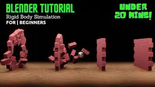 Rigid Body Simulations Tutorial Blender 3D | Wall Breaking | Physics Simulation #blender