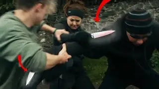 Thugs vs Freerunner - 2 V 1 KNIFE FIGHT