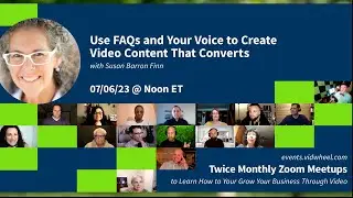 LIVESTREAM - Use FAQs and Your Voice to Create Video Content That Converts