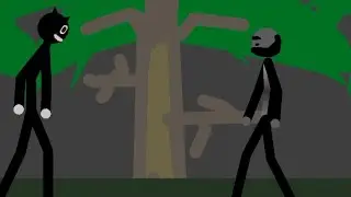 Cartoon Cat vs The Man With Upside Down Face