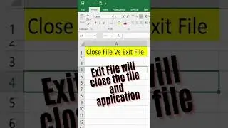 Close File vs Exit File 