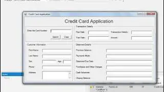 Credit Card Application in VB net