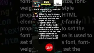 How do you use CSS to Change the font of Text? 