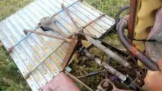 Самодельная косилка из моста к Т-25. Первые испытания.