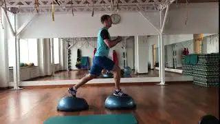 Выпады на 2х bosu
