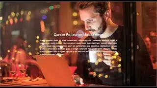 Cursor Animation on MouseMove Using Html/css/ Javascript