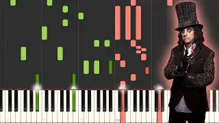 Poison - Alice Cooper [Piano Tutorial] (Synthesia)