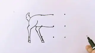 Deer Drawing with dot by dot | Deer Drawing Art