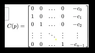 companion matrix || minimal polynomial || characteristic polynomial