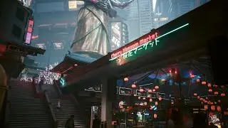 Cherry Blossom Market - Night City | Cyber Footsteps