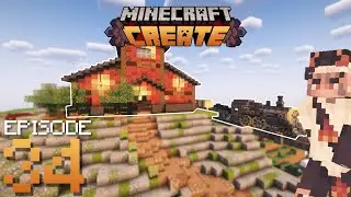 AUTOMATED TRAIN DELIVERY and A Sheep FARM! | Minecraft Create Mod Ep. 34