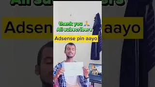 finally i got my Google adsense pin in nepal || thanks 😊 all subscribers || #short #video #fyp