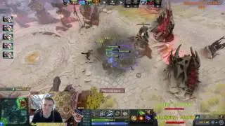 Быстрый пуш meepo по трем сторонам с аегой