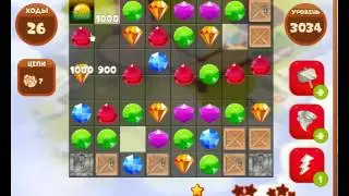Сокровища пиратов 3034         уровень прохождение - Pirate treasures level3034        walkthrough
