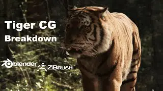 CG Tiger Breakdown | Blender Zbrush