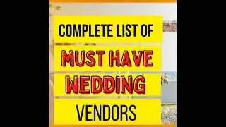 What Vendors Do You Need For Your Wedding?