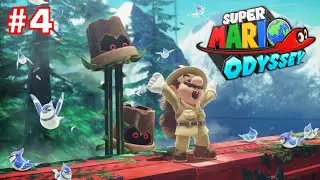 Super Mario Odyssey - Gameplay Walkthrough Part 4 - Wooded Kingdom! (Nintendo Switch)